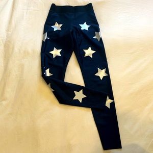 Ultracor navy knockout leggings with silver stars